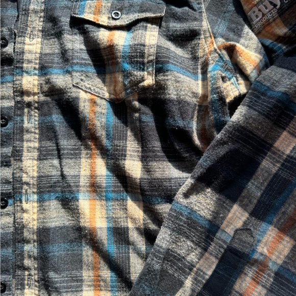 Burnside Buyers Orange and Navy Flannel - Picture 6 of 8
